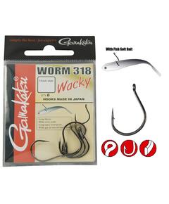Крючки GAMAKATSU WORM 318 WACKY size 001, 6st