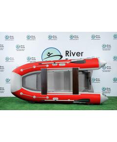 Надувная лодка РИБ RiverBoats RB 380 Встроенный рундук (бело-красный)