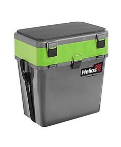 Ящик рыболовный зимний Helios 19 л (серый/салатовый)