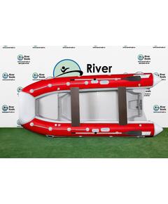 Надувная лодка РИБ RiverBoats RB  400 Встроенный рундук (бело-красный)
