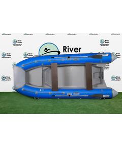 Надувная лодка РИБ RiverBoats RB  400 Встроенный рундук (серо-синий)