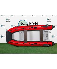 Надувная лодка РИБ RiverBoats RB  400 Встроенный рундук (черно-красный)