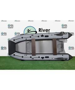 Надувная лодка РИБ RiverBoats RB  400 Встроенный рундук (черно-серый)