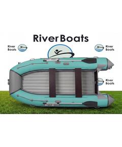 Надувная лодка RiverBoats RB 370 НДНД (серо-тиффани)