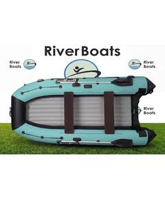 Надувная лодка RiverBoats RB 370 НДНД (черно-тиффани)