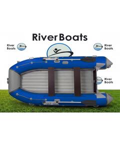 Надувная лодка RiverBoats RB 370 НДНД (серо-синий)