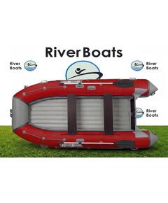 Надувная лодка RiverBoats RB 370 НДНД (серо-красный)