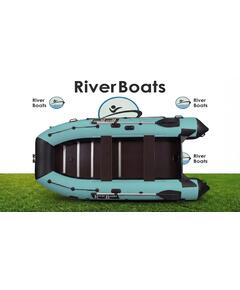 Надувная лодка RiverBoats RB 370 Киль (черно-тиффани)