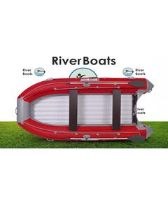 Надувная лодка RiverBoats RB 410 НДНД Фальшборт (серо-красный)