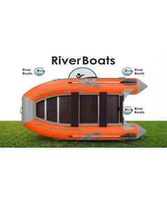 Надувная лодка RiverBoats RB 410 Киль (серо-оранжевый)