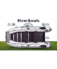 Надувная лодка RiverBoats RB 390 Киль с фальшбортом (серо-белый)