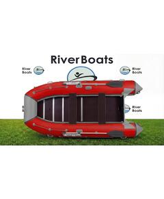 Надувная лодка RiverBoats RB 370 Киль (серо-красный)