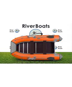Надувная лодка RiverBoats RB 370 Киль (серо-оранжевый)