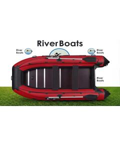 Надувная лодка RiverBoats RB 410 Киль с фальшбортом (черно-красный)