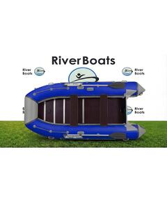 Надувная лодка RiverBoats RB 370 Киль (серо-синий)