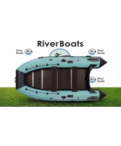 Надувная лодка RiverBoats RB 410 Киль (черно-тиффани)