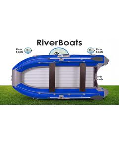 Надувная лодка RiverBoats RB 430 НДНД Фальшборт (серо-синий)