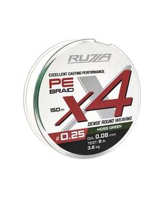 Шнур RUZZA X4 150м Moss Green 0,08мм 3,6кг/8lb