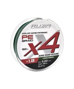Шнур RUZZA X4 150м Moss Green 0,22мм 11,4кг/25lb