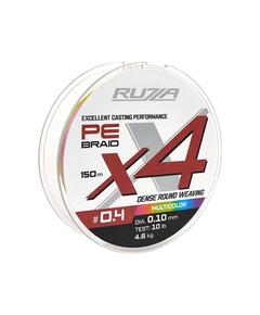 Шнур RUZZA X4 150м Multicolor 0,10мм 4,6кг/10lb