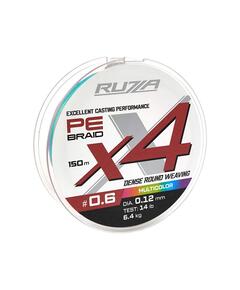 Шнур RUZZA X4 150м Multicolor 0,12мм 6,4кг/14lb