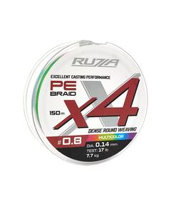 Шнур RUZZA X4 150м Multicolor 0,14мм 7,7кг/17lb