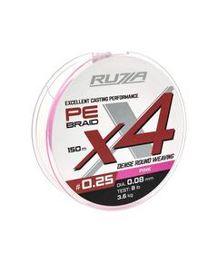 Шнур RUZZA X4 150м Pink 0,08мм 3,6кг/8lb