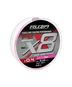 Шнур RUZZA X8 150м Pink 0,10мм 6,8кг/15lb