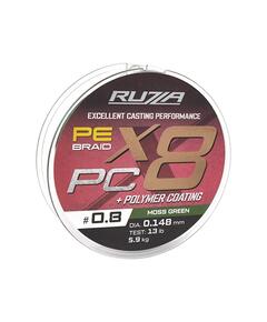 Шнур RUZZA X8 PC 150м Moss Green 0,148мм 5,9кг/13lb
