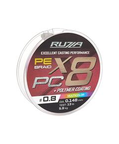 Шнур RUZZA X8 PC 150м Multicolor 0,148мм 5,9кг/13lb