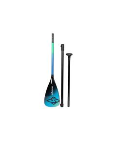 Однолопастное весло из фибергласса Skatinger Fiberglass SUP Paddle Colorful Watermark, чёрно-голубой