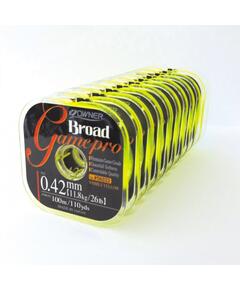 Леска OWNER Broad Game Pro yellow 100м 0,24мм 4,35кг