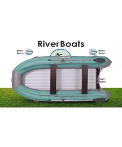Надувная лодка RiverBoats RB 370 НДНД Фальшборт (серо-тиффани)