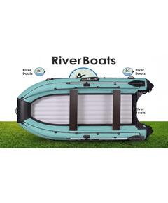 Надувная лодка RiverBoats RB 370 НДНД Фальшборт (черно-тиффани)