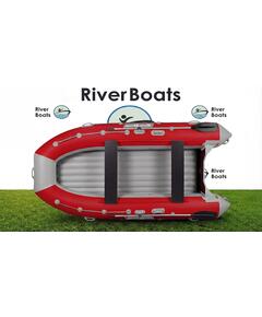 Надувная лодка RiverBoats RB 390 НДНД (серо-красный)