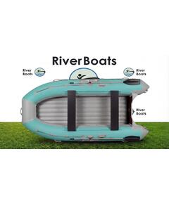 Надувная лодка RiverBoats RB 390 НДНД (серо-тиффани)