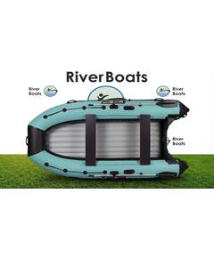 Надувная лодка RiverBoats RB 390 НДНД (черно-тиффани)