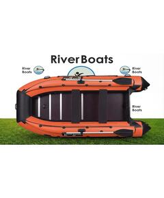 Надувная лодка RiverBoats RB 370 Киль с фальшбортом (черно-оранжевый)