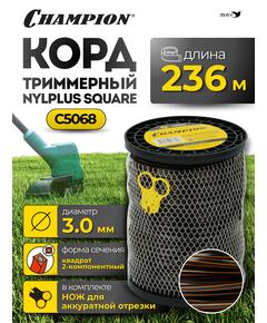 Корд триммерный Champion Nylplus Square 3мм*236м