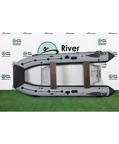 Надувная лодка РИБ RiverBoats RB  380 NEW Встроенный рундук (черно-серый)
