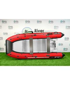 Надувная лодка РИБ RiverBoats RB  430 S Встроенный рундук (черно-красный)