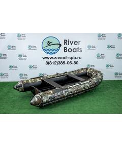 Надувная лодка РИБ RiverBoats RB  380 NEW Встроенный рундук (камуфляж)