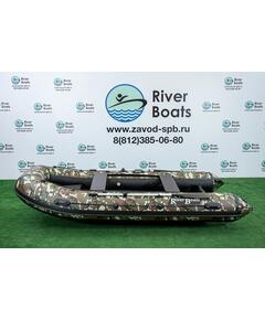 Надувная лодка РИБ RiverBoats RB  430 S Встроенный рундук (камуфляж)