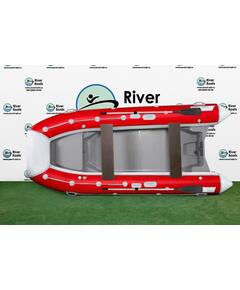 Надувная лодка РИБ RiverBoats RB  430 S Встроенный рундук (бело-красный)