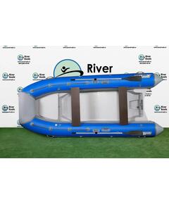 Надувная лодка РИБ RiverBoats RB  380 NEW Встроенный рундук (серо-синий)