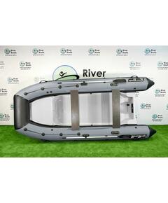 Надувная лодка РИБ RiverBoats RB  470 Встроенный рундук (черно-серый)