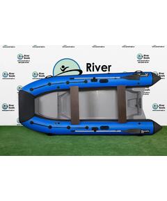 Надувная лодка РИБ RiverBoats RB  430 L Встроенный рундук (черно-синий)