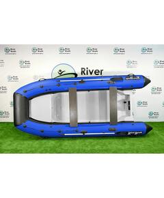 Надувная лодка РИБ RiverBoats RB  430 S Встроенный рундук (черно-синий)