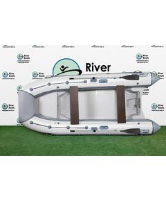 Надувная лодка РИБ RiverBoats RB  380 NEW Встроенный рундук (серо-белый)