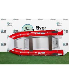 Надувная лодка РИБ RiverBoats RB  380 NEW Встроенный рундук (бело-красный)